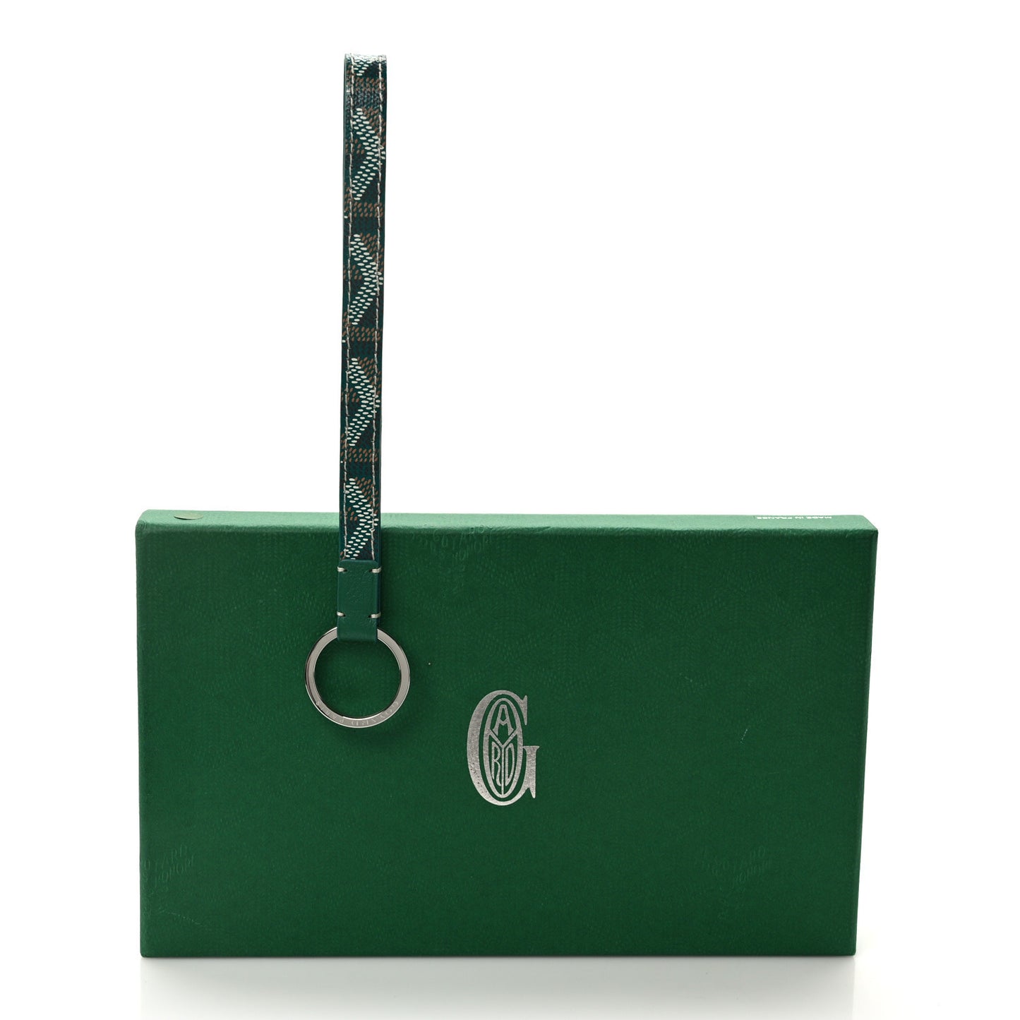 Goyardine Sesame Key Holder Green