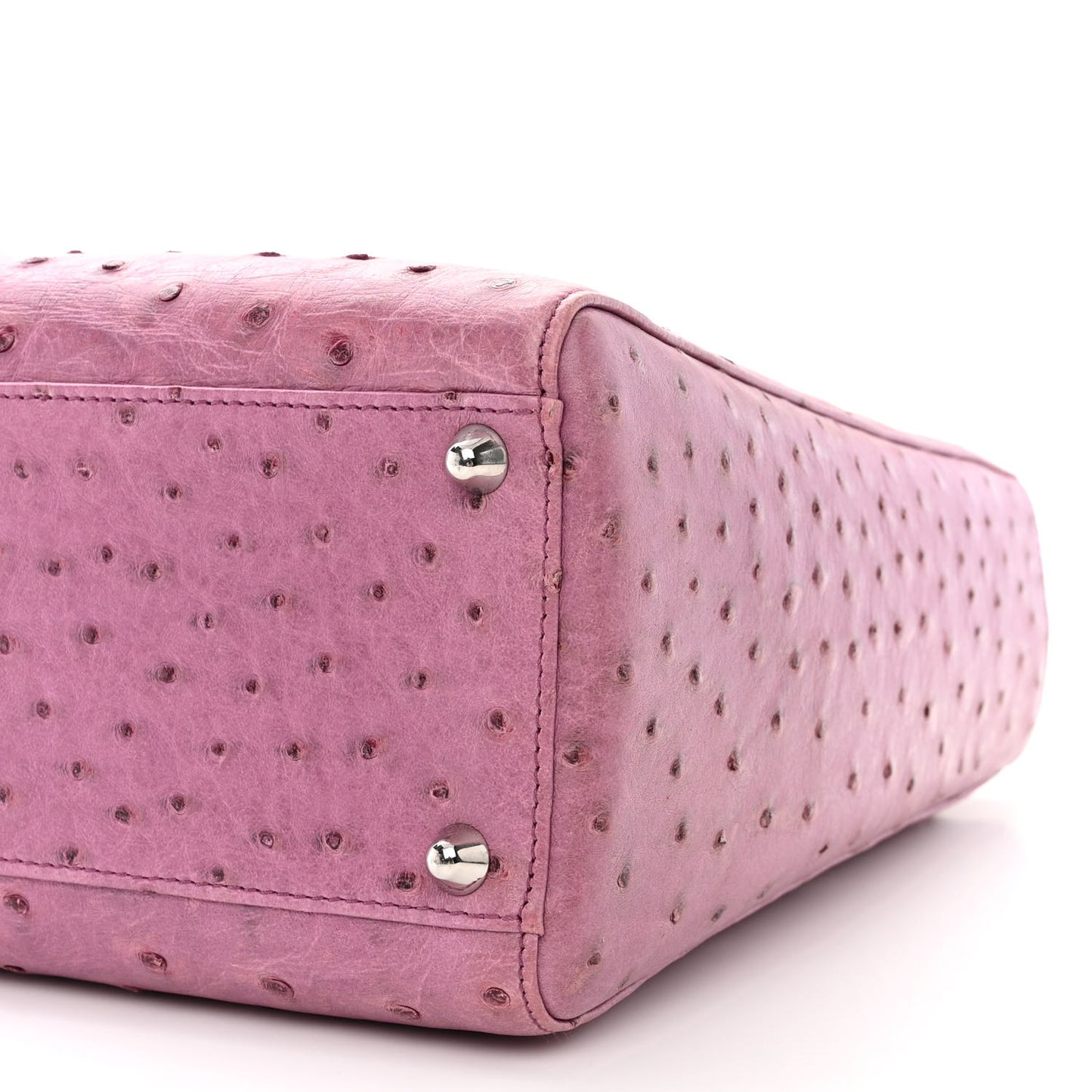 Ostrich Large Lady Dior Pink