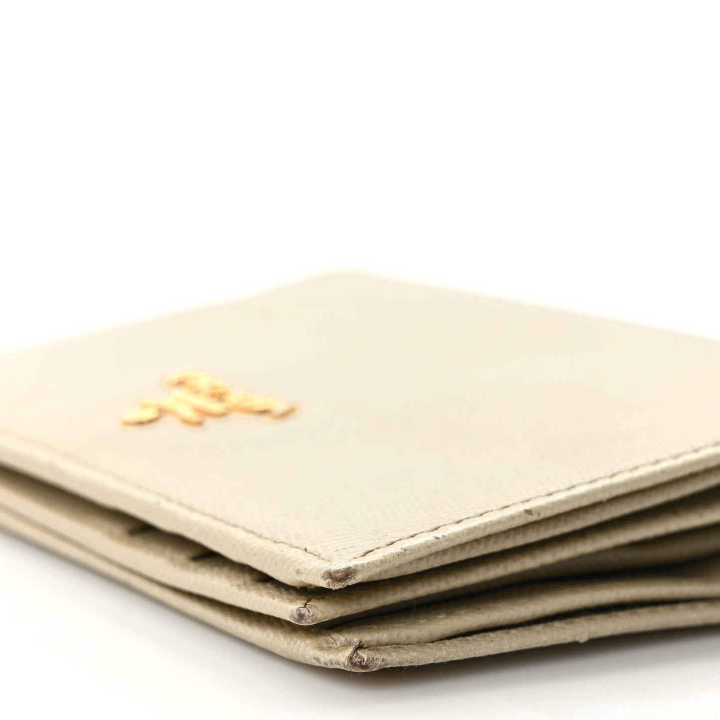Saffiano Metal Bi-Fold Wallet Cera