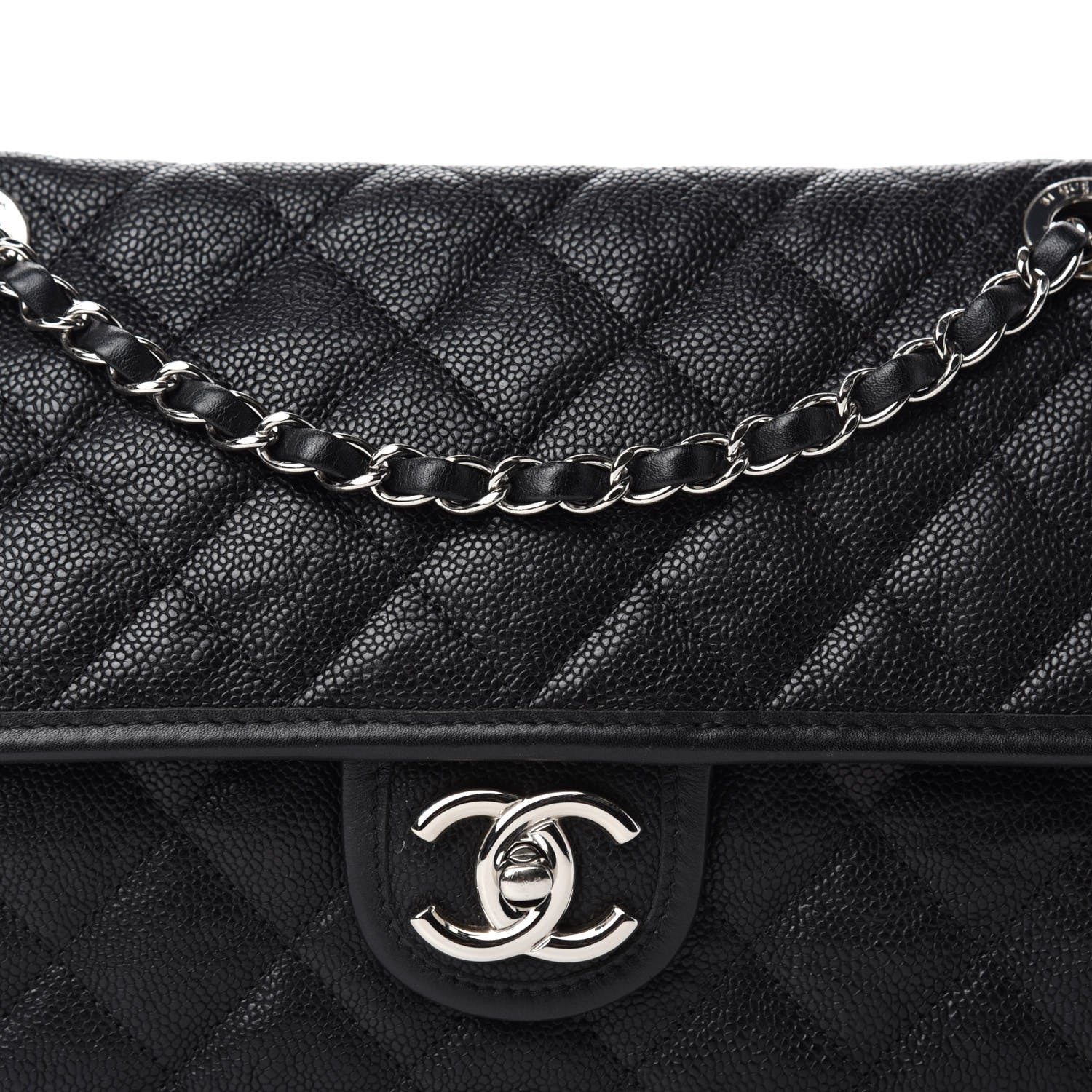 Chanel Caviar Quilted Medium French Riviera Flap Black 14 of 15