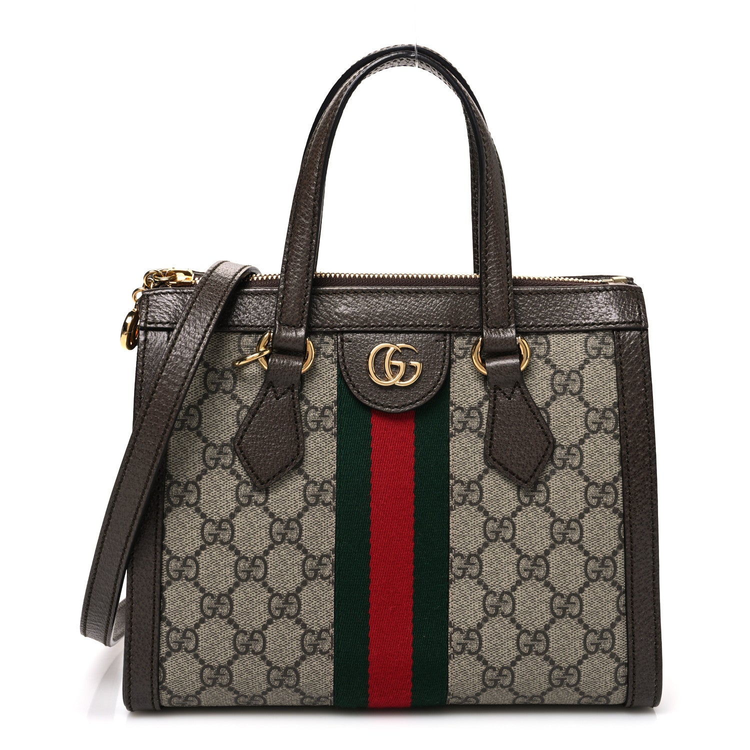 Gucci GG Supreme Monogram Small Ophidia Tote Bag Brown 1847672
