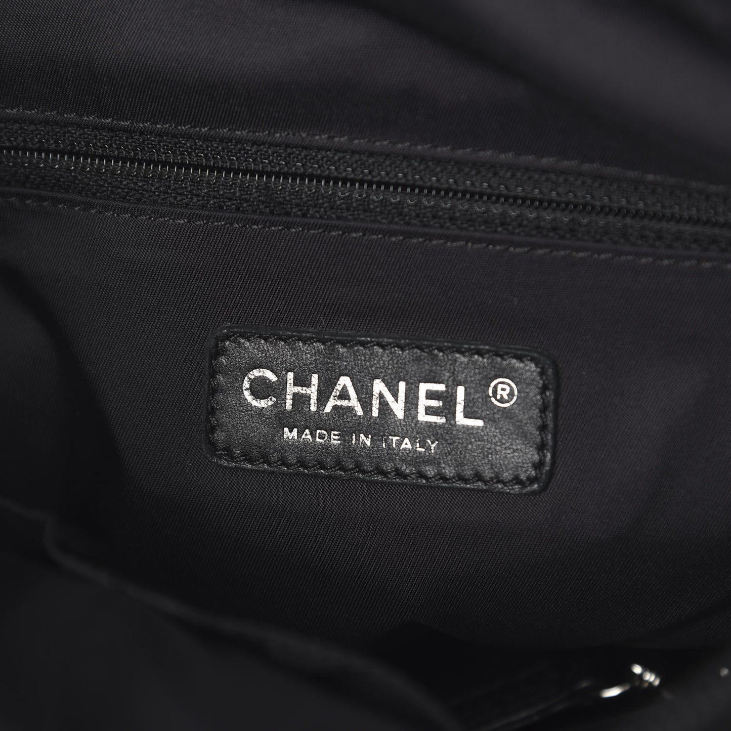 Coated Canvas Quilted Small Paris Biarritz Tote Black