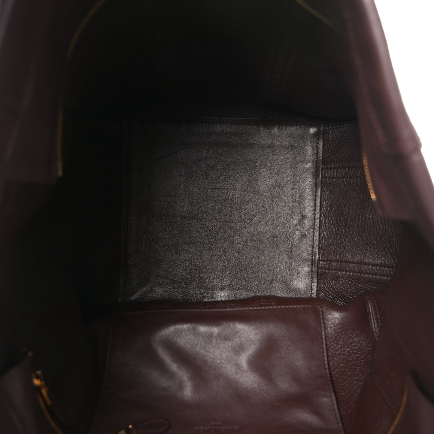 Calfskin Large Laundry Cabas Tote Marron Chocolate