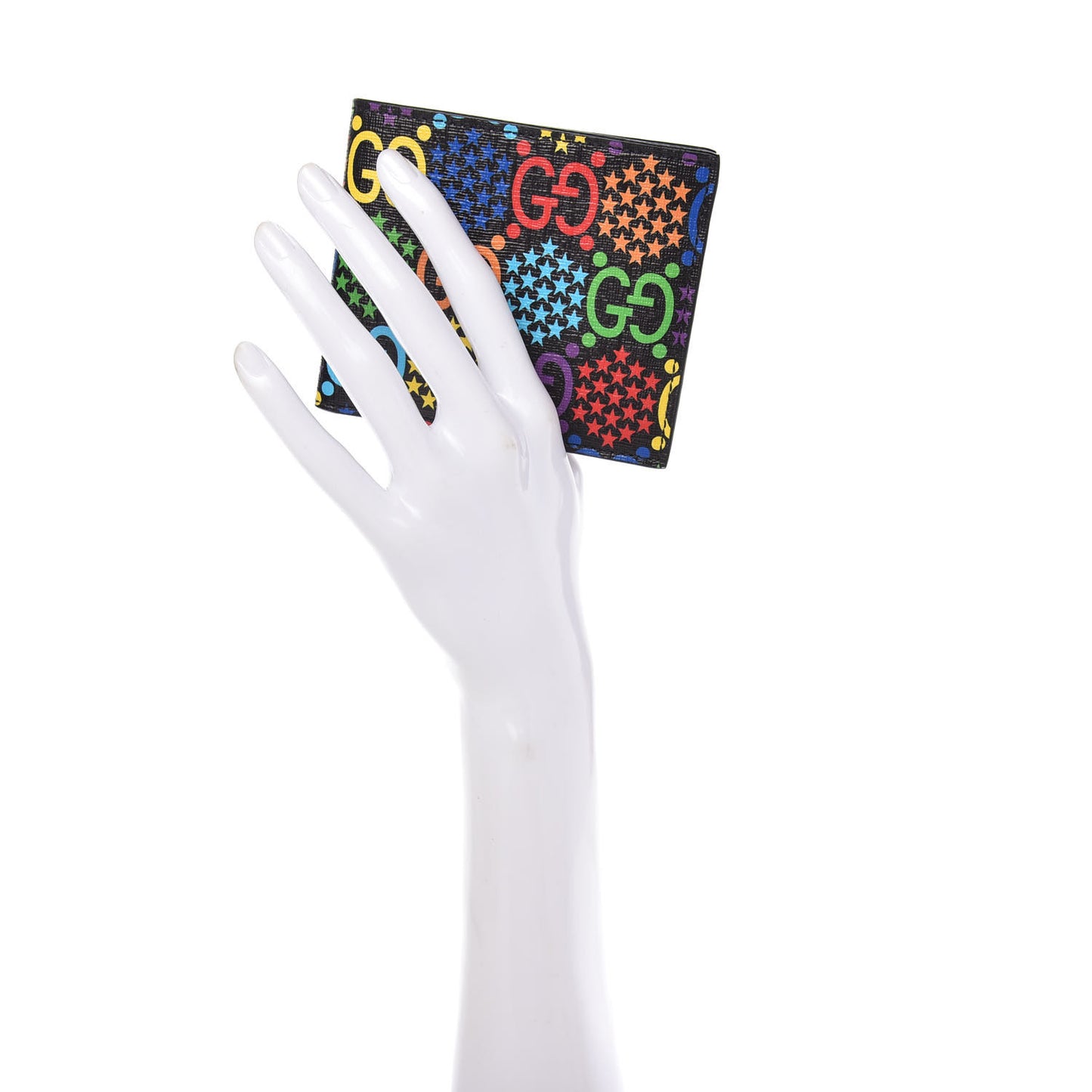 GG Supreme Monogram Psychedelic Bi-Fold Wallet Black Multicolor