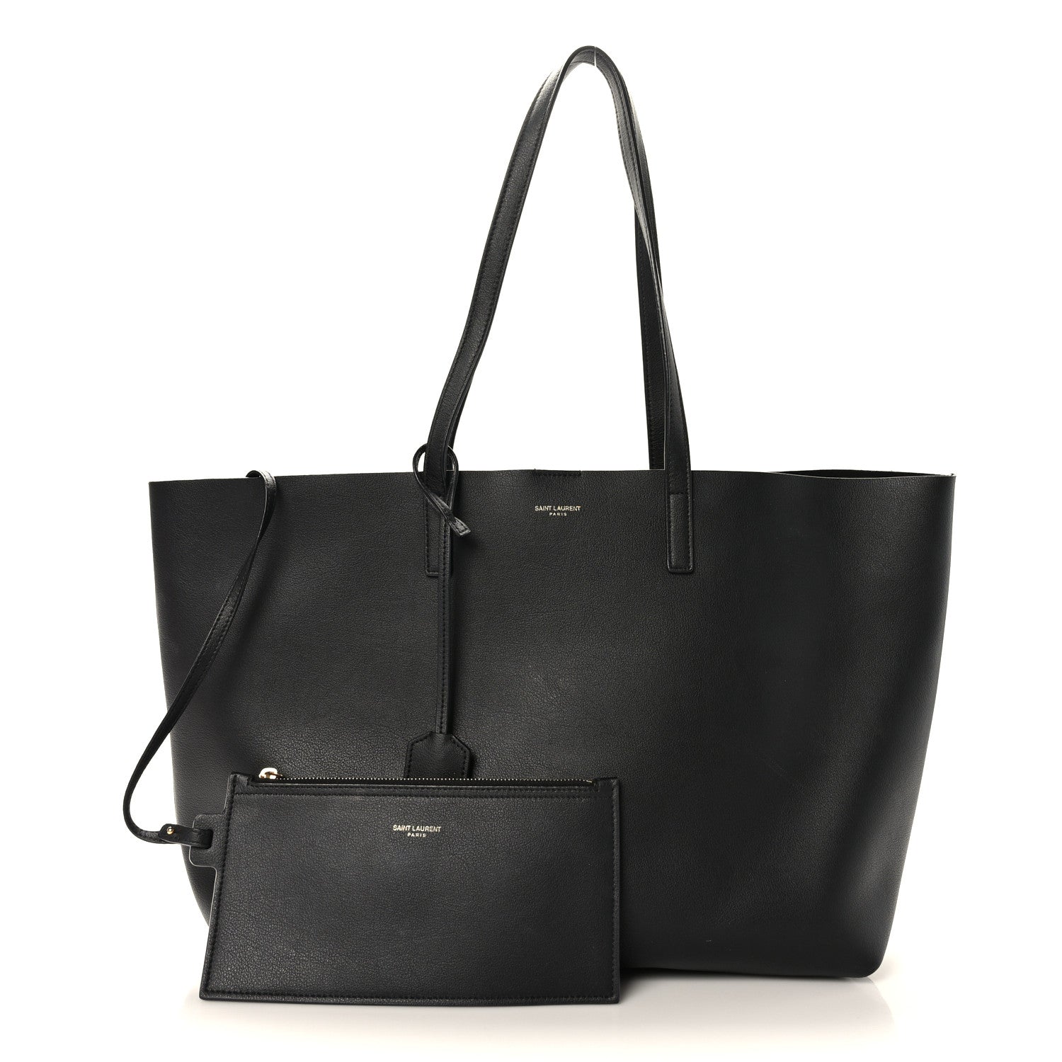 Saint Laurent Calfskin Large Shopping Tote Black 4 of 11