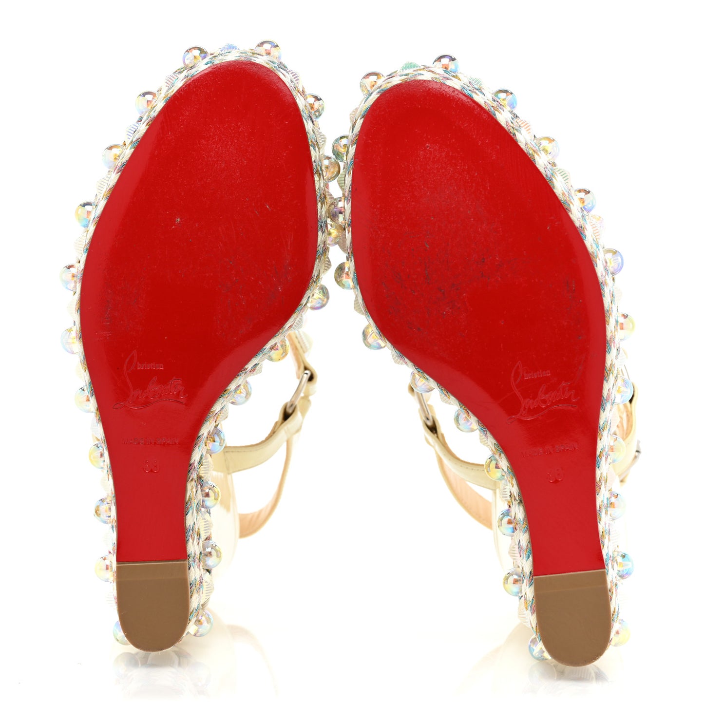 Glitter Luminor Cataclou 120 Platform Sandals 38 Off White