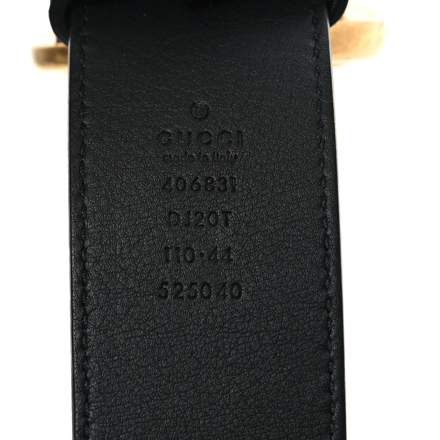 Textured Calfskin Double G 40mm Belt 110 44 Black