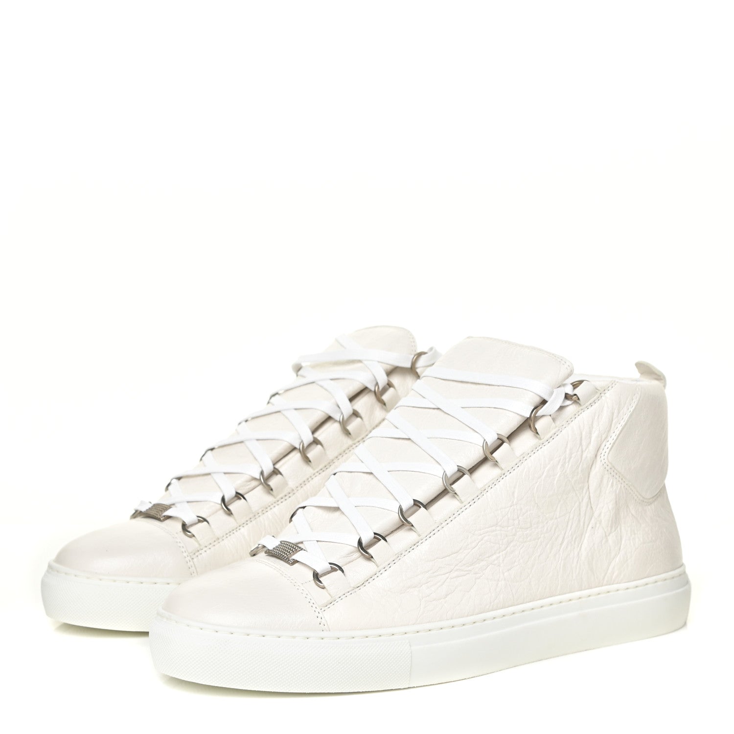 Balenciaga Agneau Arena Opaque Mens High Top Sneakers 43 Extra White 3 of 13