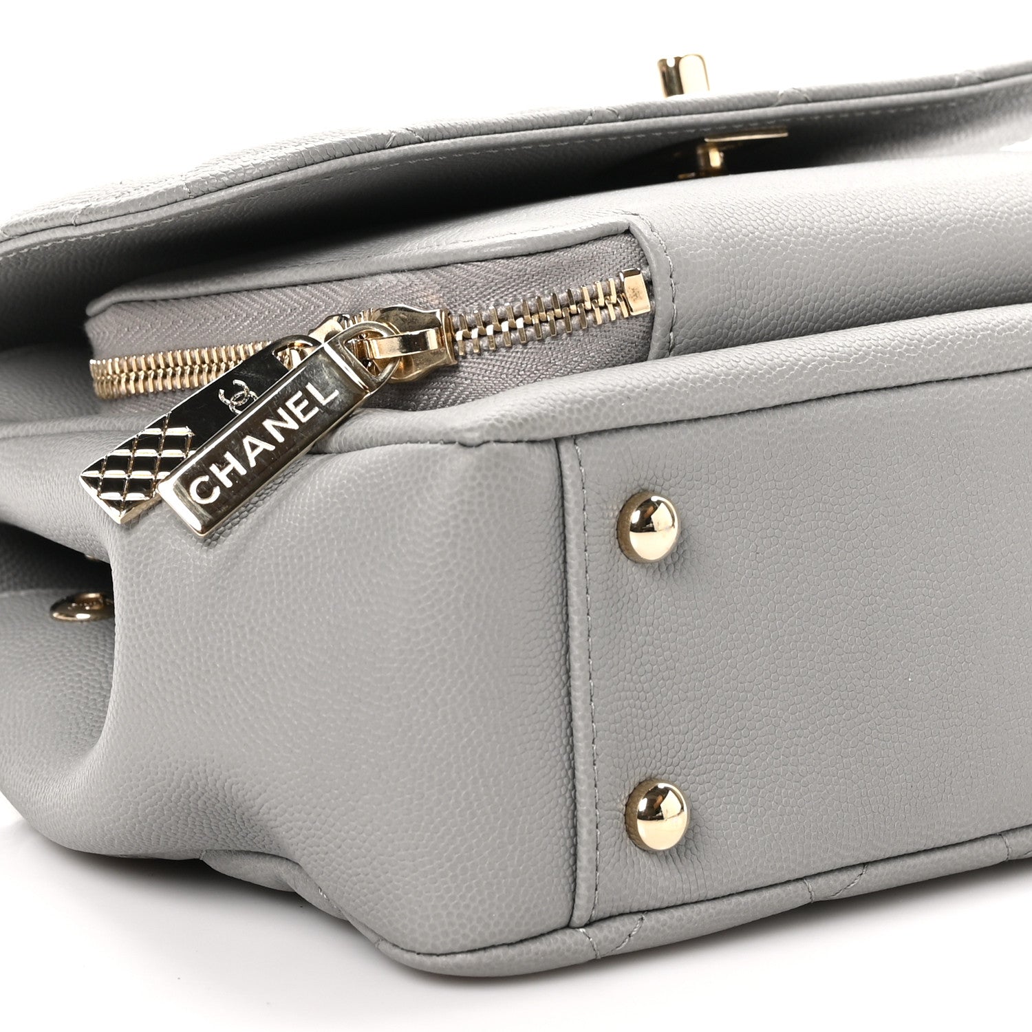 Chanel Caviar Quilted Medium Business Affinity Flap Grey 9 of 10