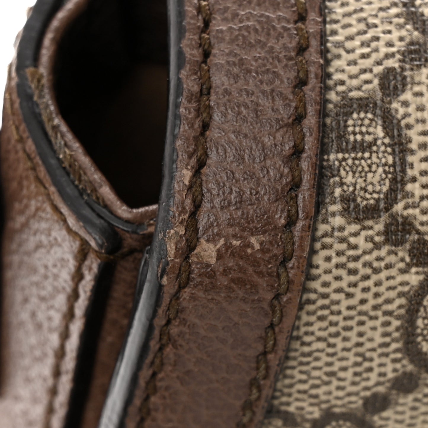 GG Supreme Monogram Web Small Ophidia Flap Messenger Bag Brown