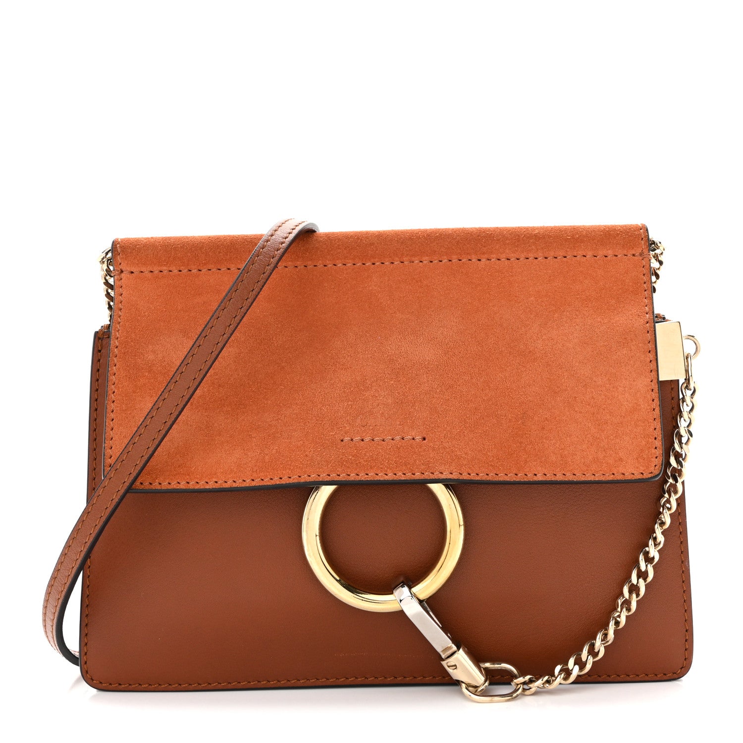 chloe faye tobacco Chloé Faye Suede & Leather Shoulder Bag