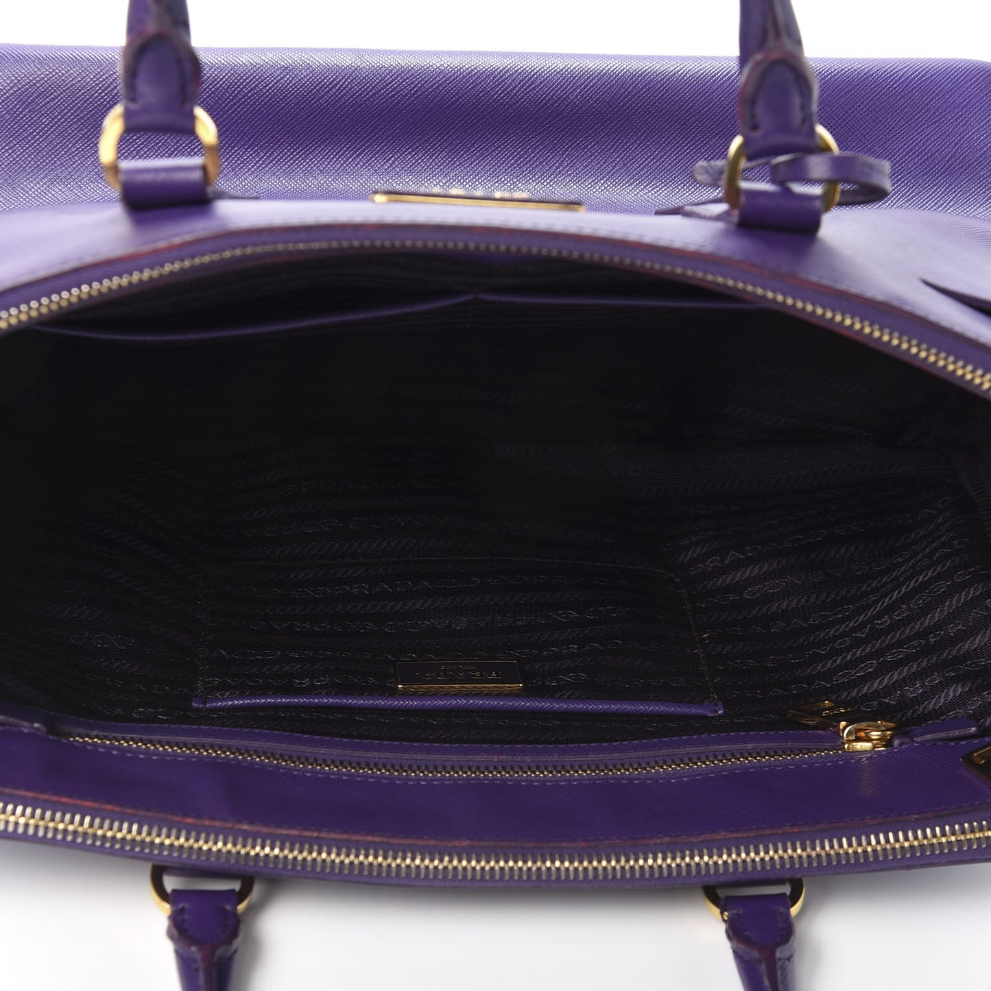 Saffiano Medium Galleria Double Zip Tote Viola