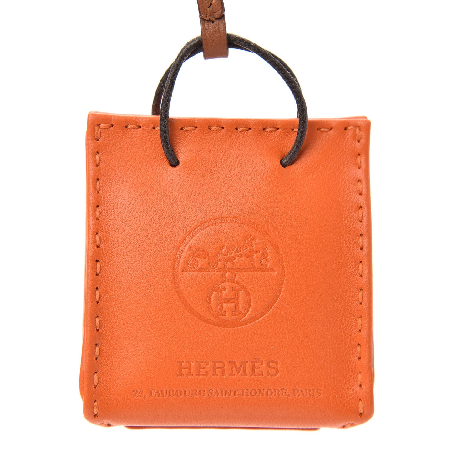 Milo Lambskin Swift Shopping Bag Charm Feu Gold
