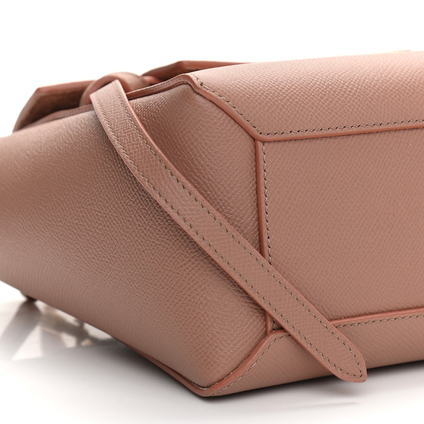 Grained Calfskin Nano Belt Bag Antique Rose