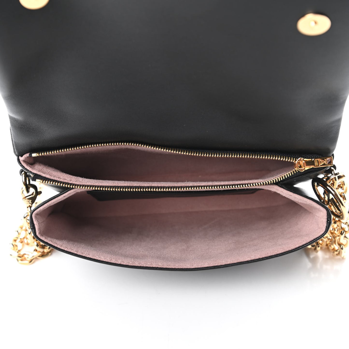 Lambskin Embossed Monogram Pochette Coussin Black