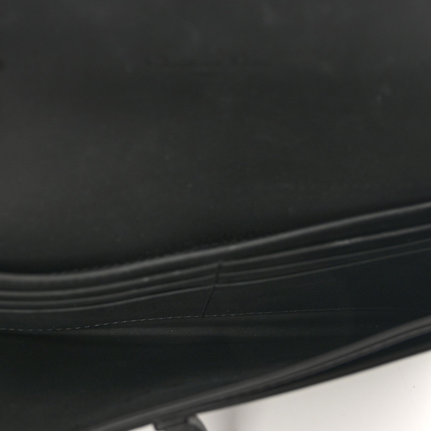 Ultra Matte Calfskin Saddle Chain Wallet Pouch Black