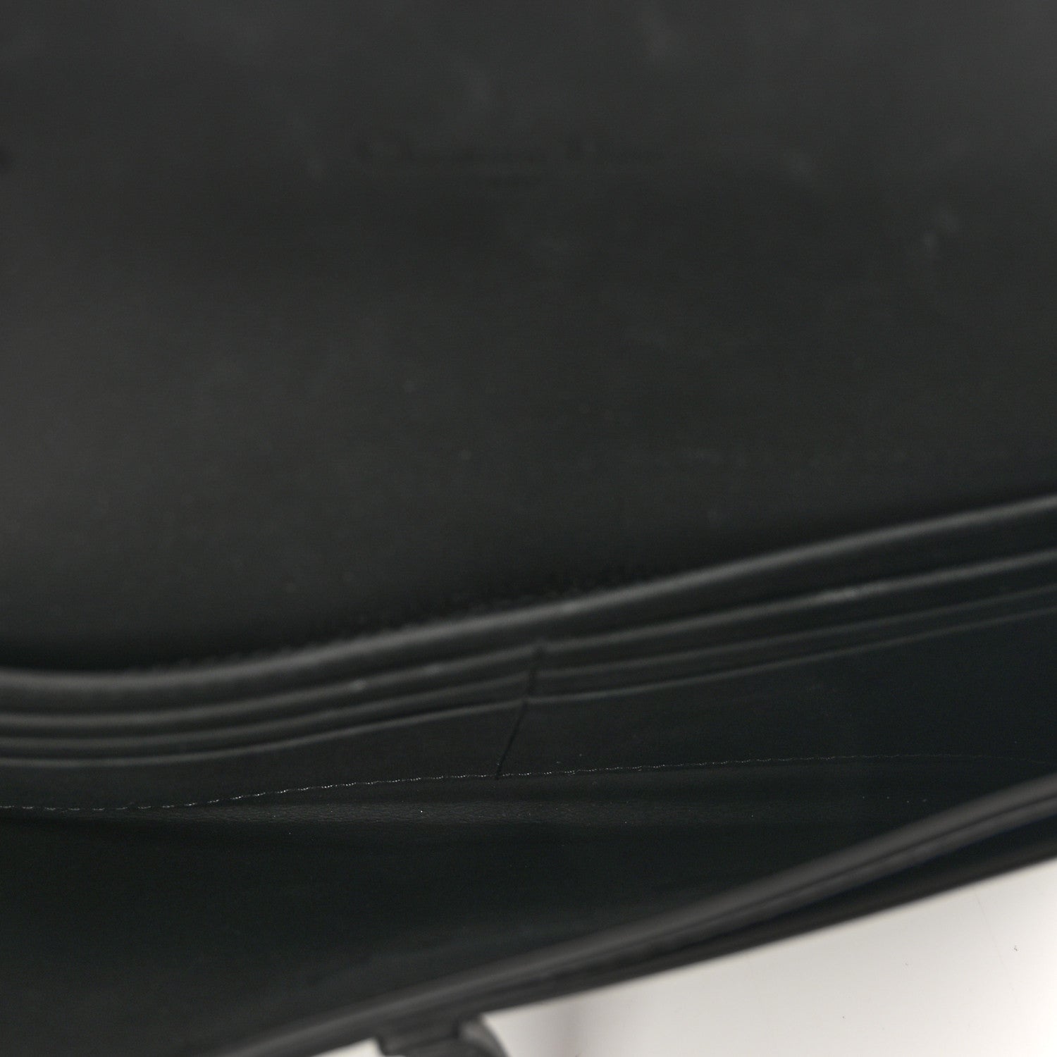 Christian Dior Ultra Matte Calfskin Saddle Chain Wallet Pouch Black 5 of 12