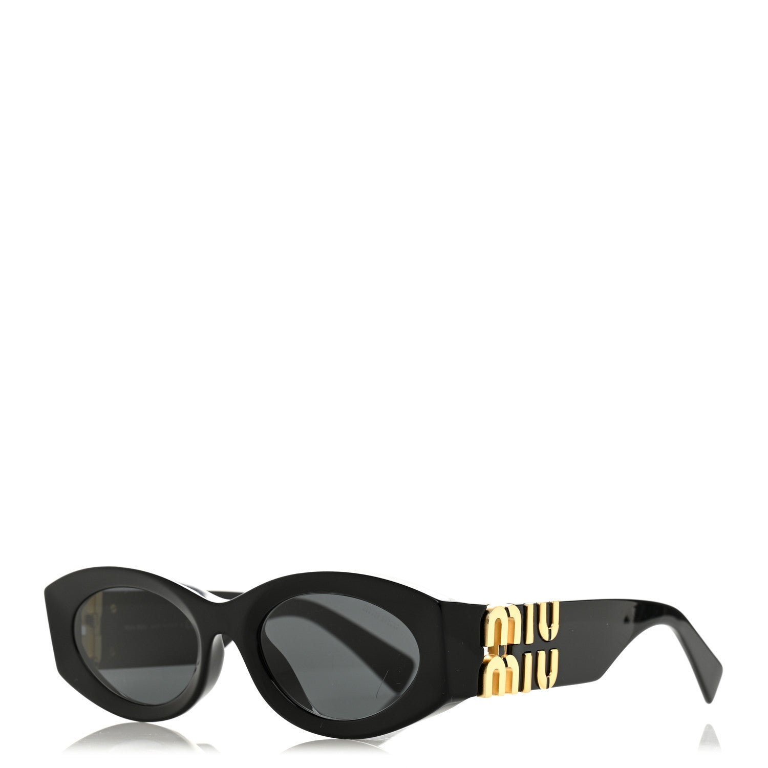 Miu Miu Acetate Oval Glimpse Sunglasses SMU11W Black 1864658