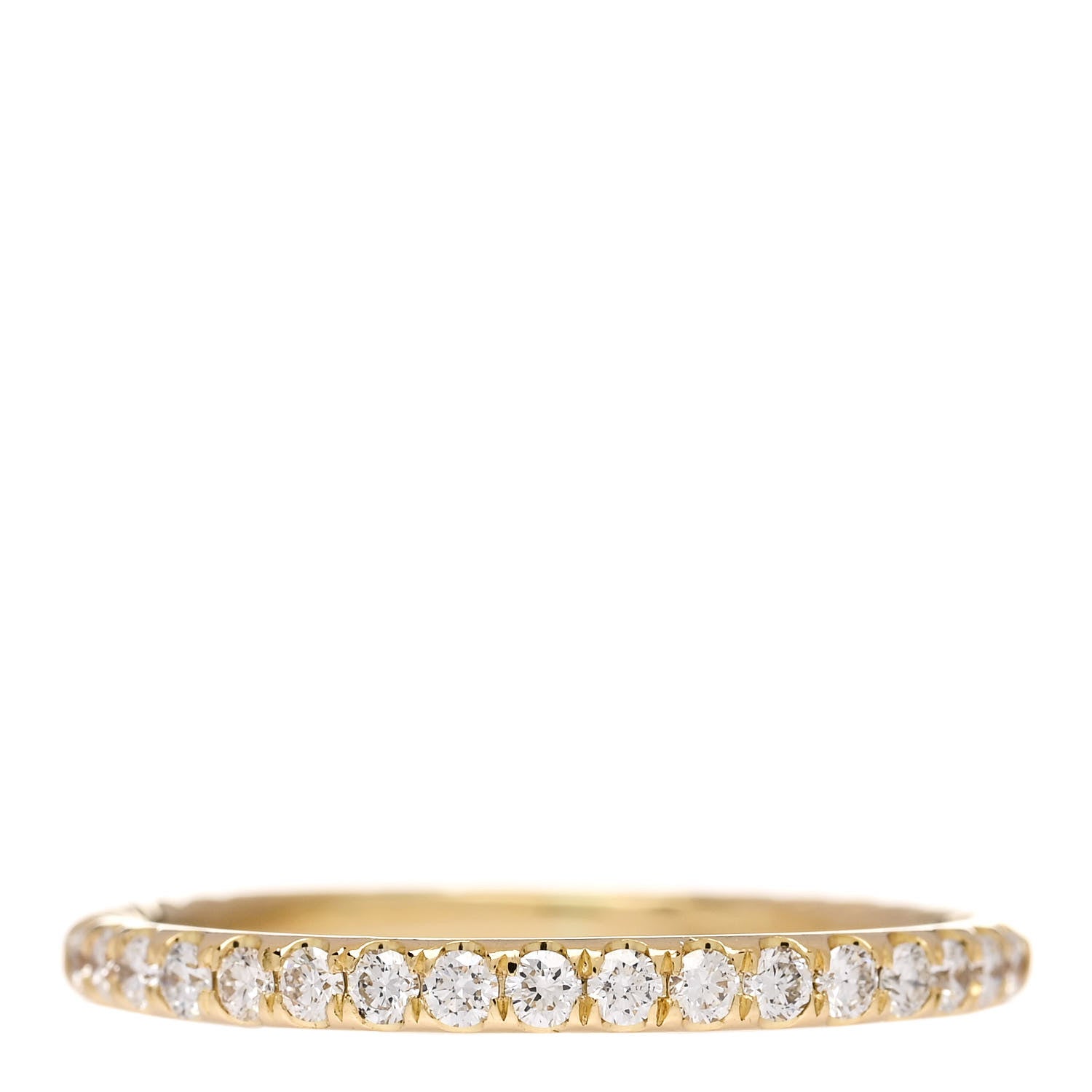 David Yurman 18K Yellow Gold Diamond 2mm Cable Collectibles Band Ring 60 9 1 of 5