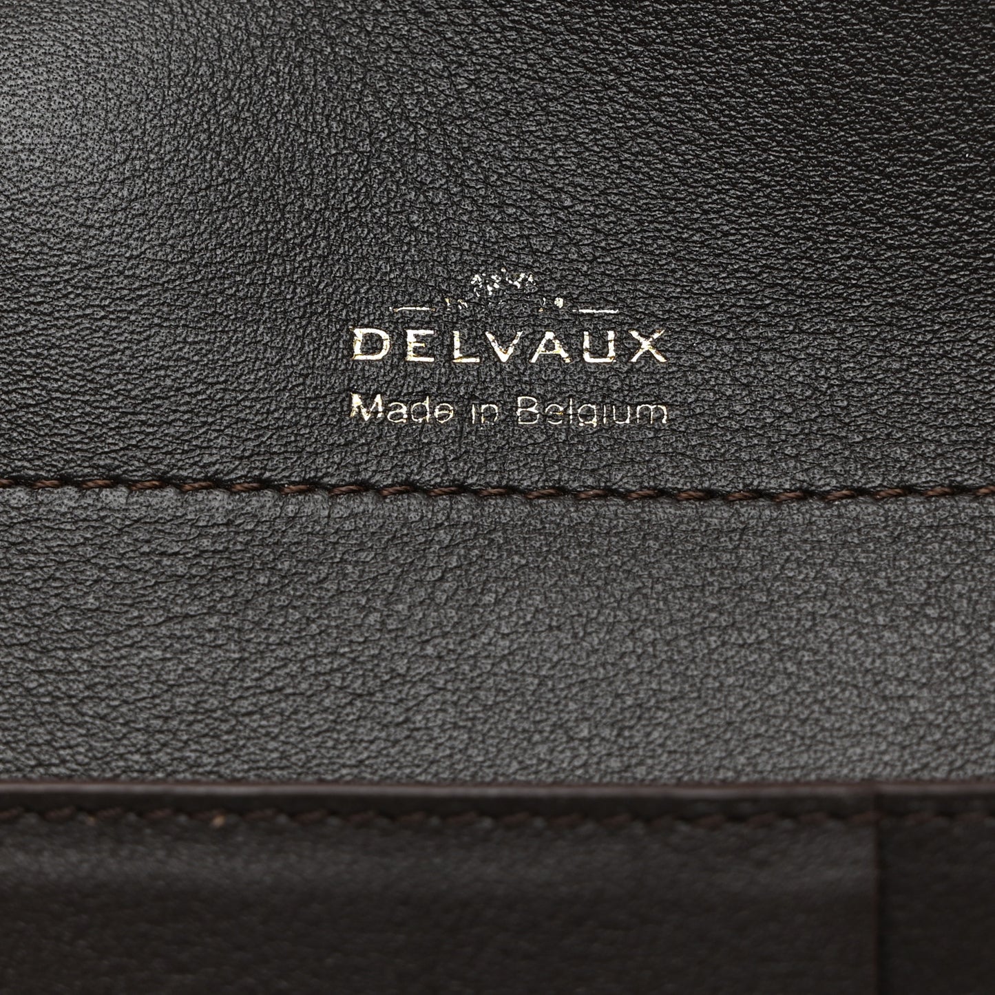 Calfskin Madam Tri-Fold Wallet Dark Brown