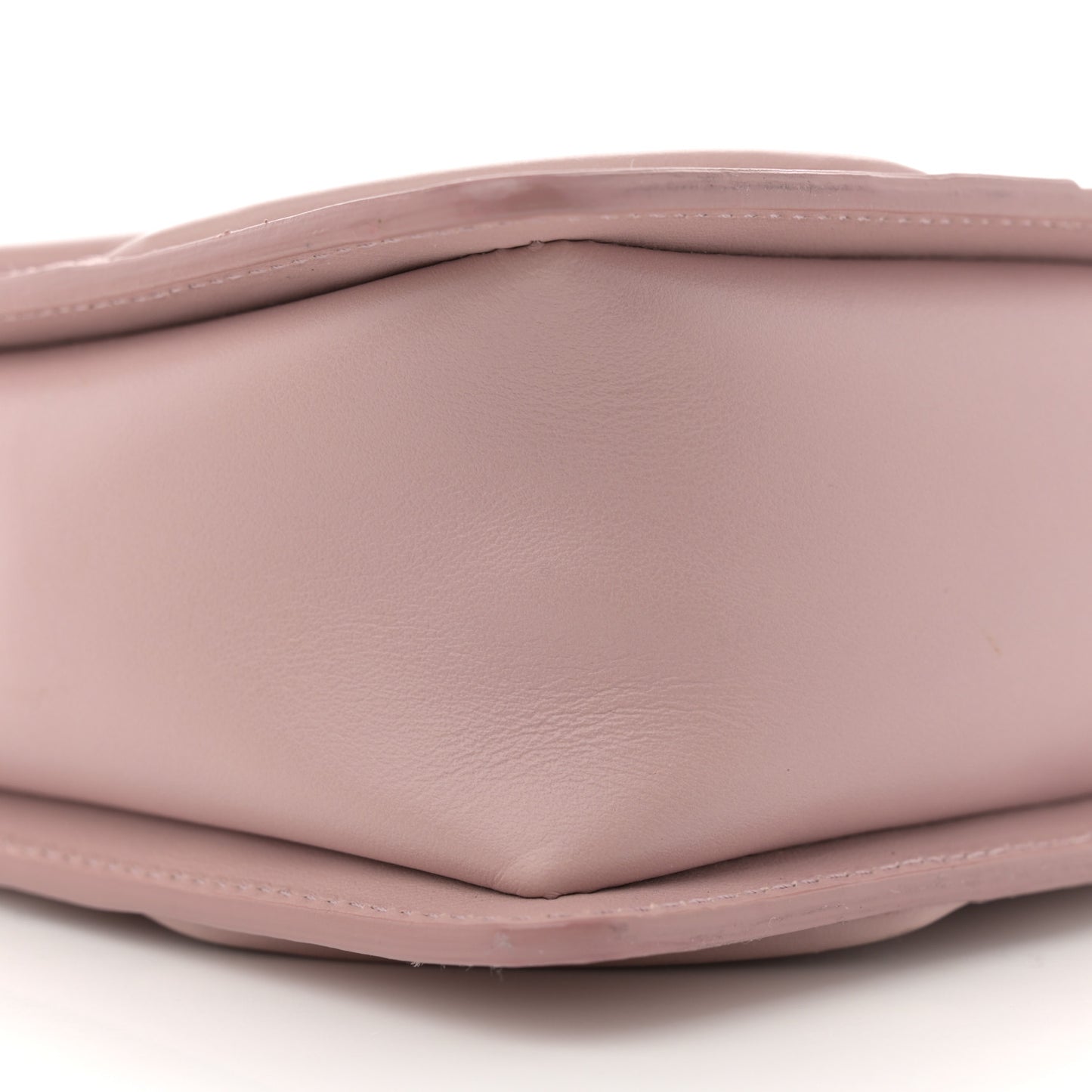Calfskin Crystal Chain Flower Satchel Pink