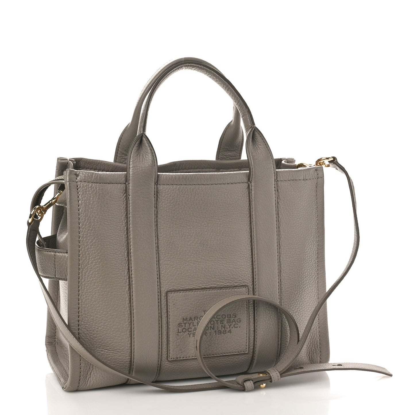 Grained Calfskin Small The Tote Bag Cement