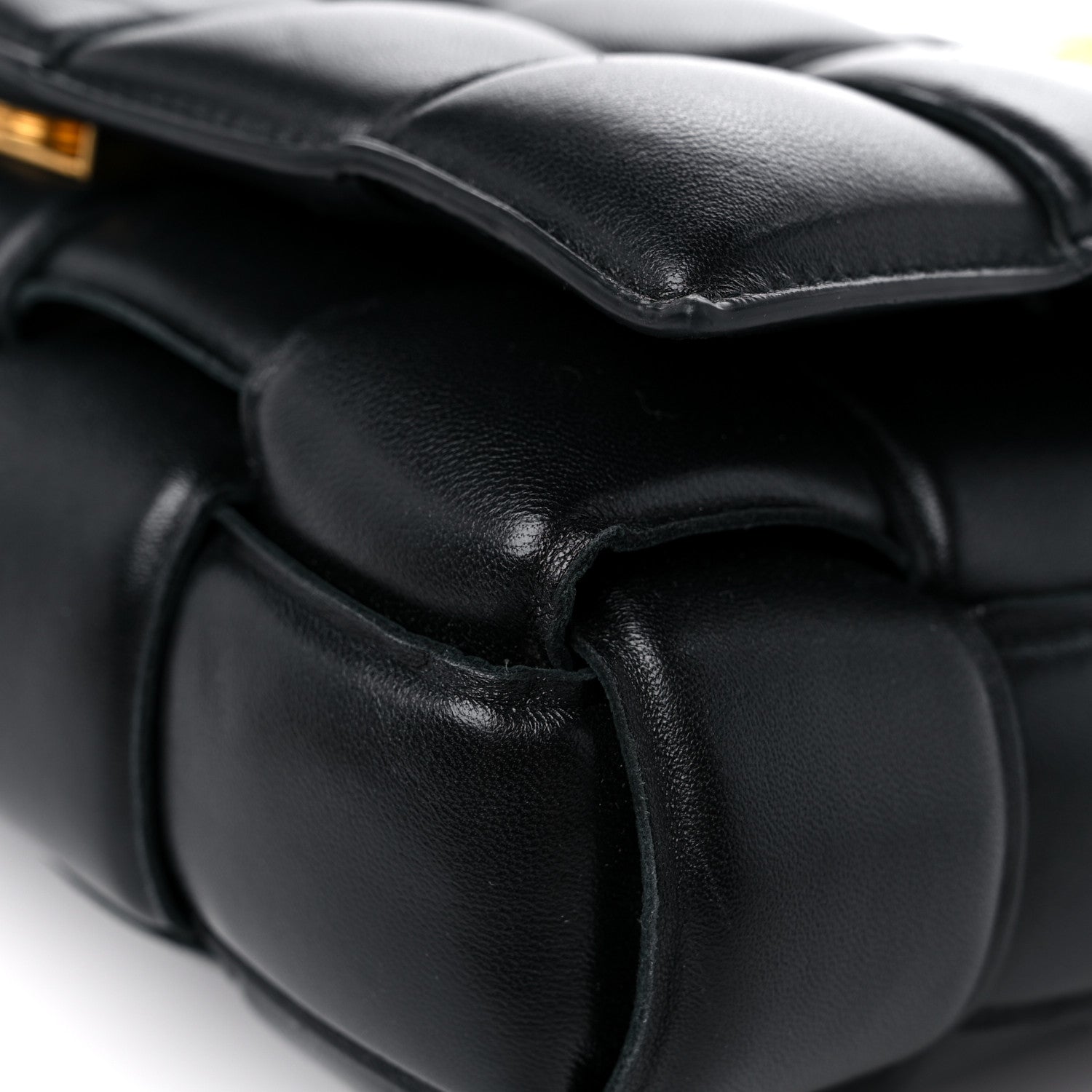 Bottega Veneta Lambskin Maxi Intreccio Padded Chain Cassette Crossbody Bag Black 8 of 11