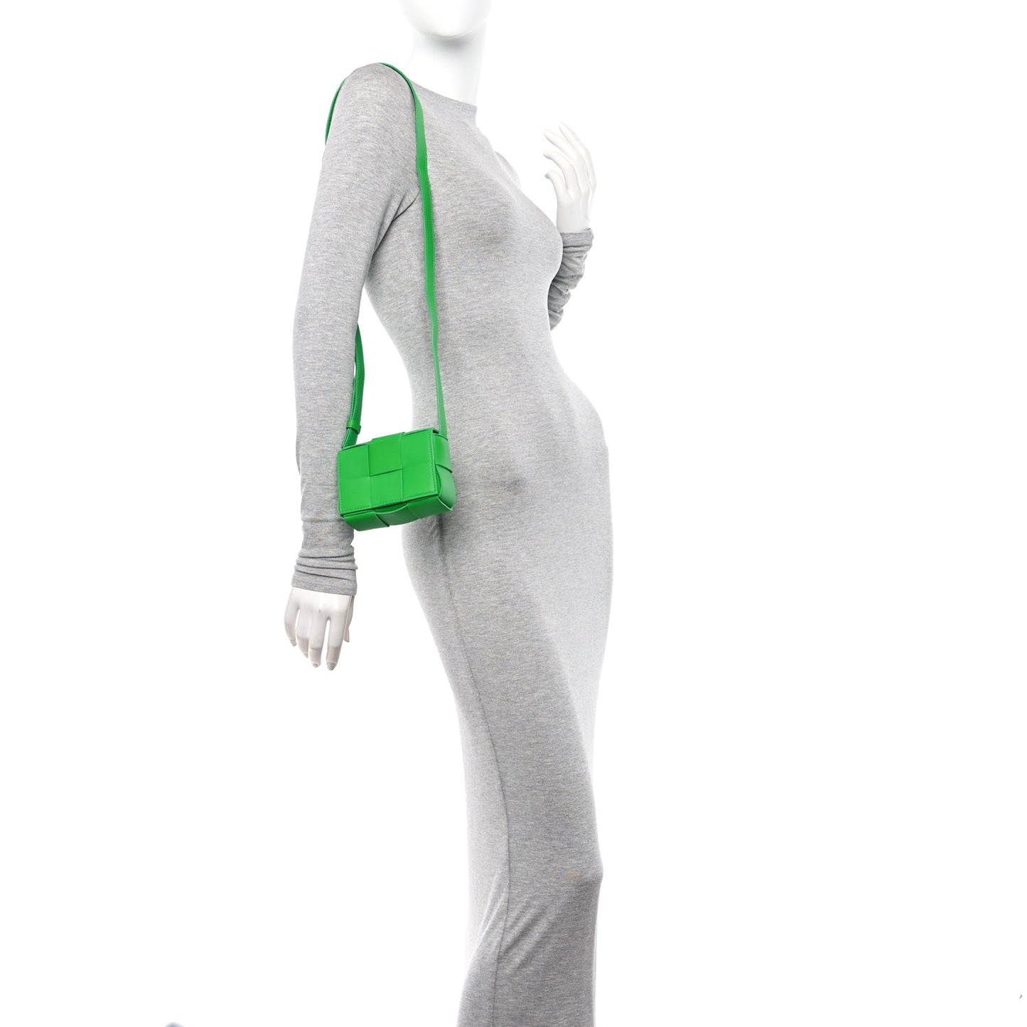 Lambskin Maxi Intrecciato Extra Mini Cassette Crossbody Bag Parakeet