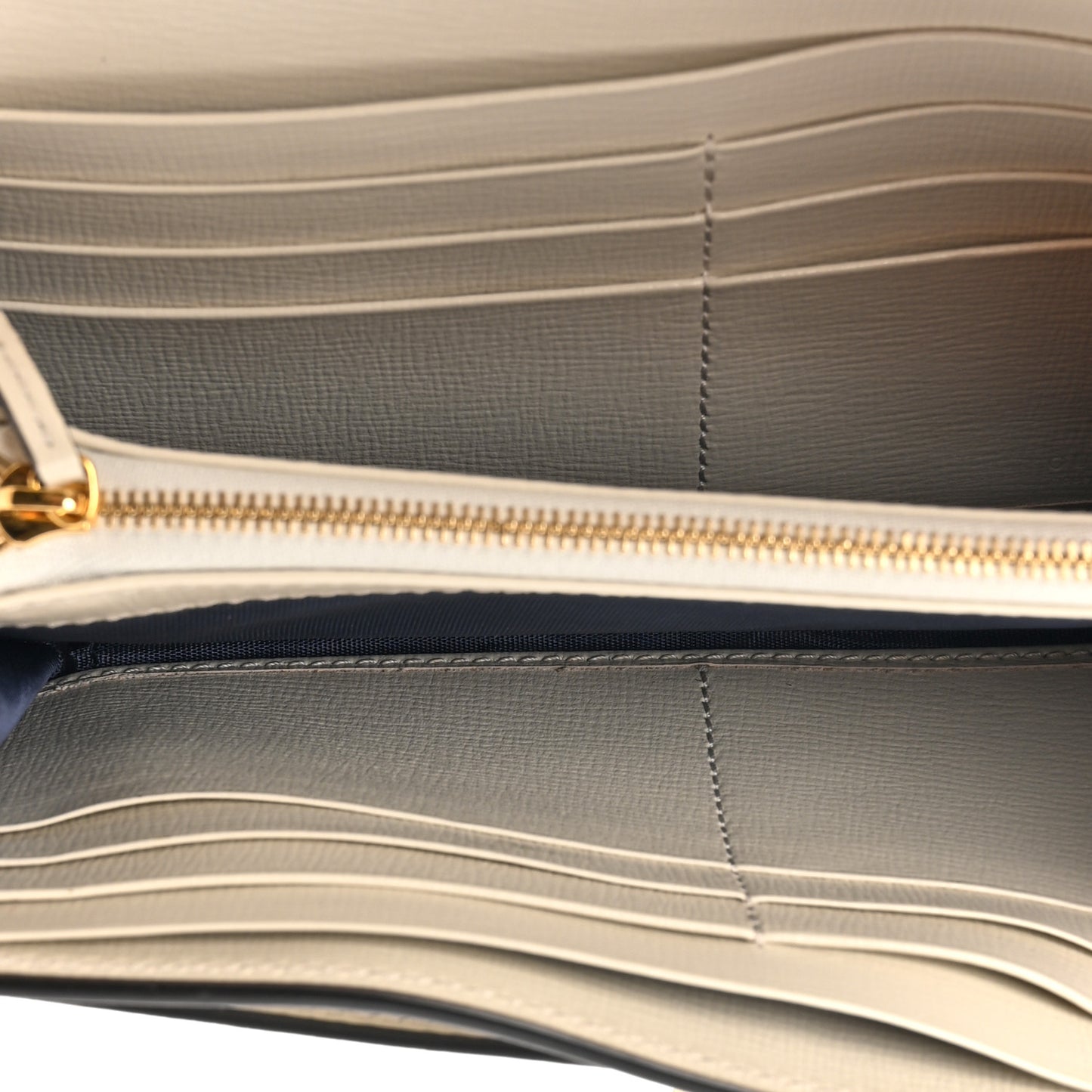 GG Supreme Monogram Textured Calfskin Web Jackie 1961 Chain Wallet Beige Ebony Mystic White