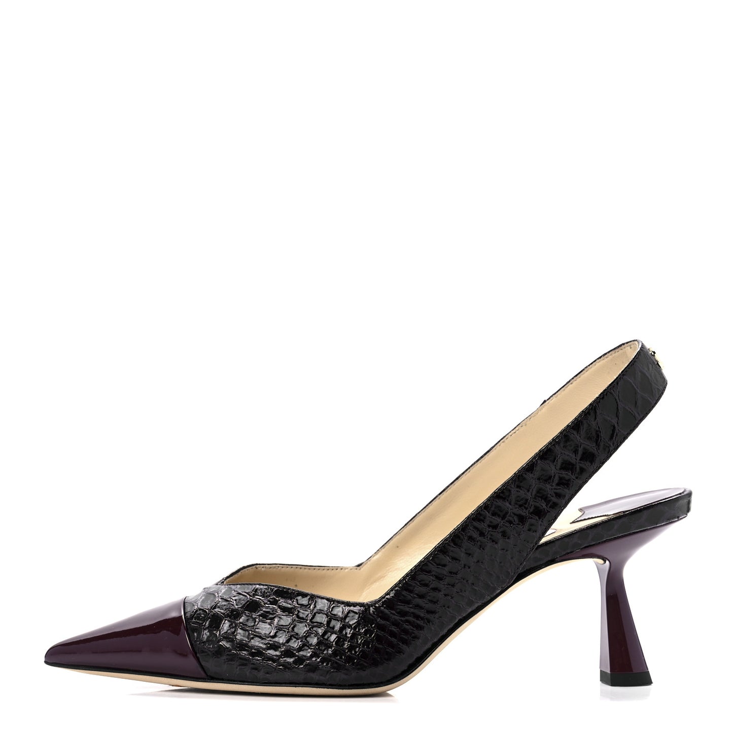 Patent Gel Snake Print Liya 65 Pumps 38 Merlot