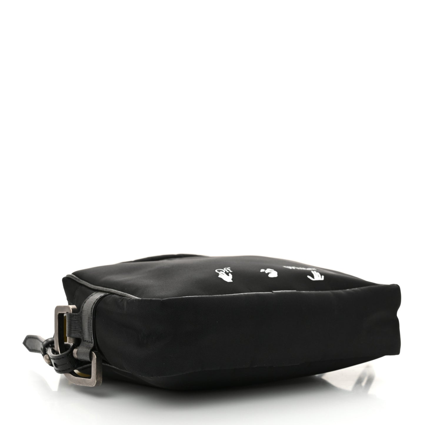 Nylon Logo Print Crossbody Bag Black