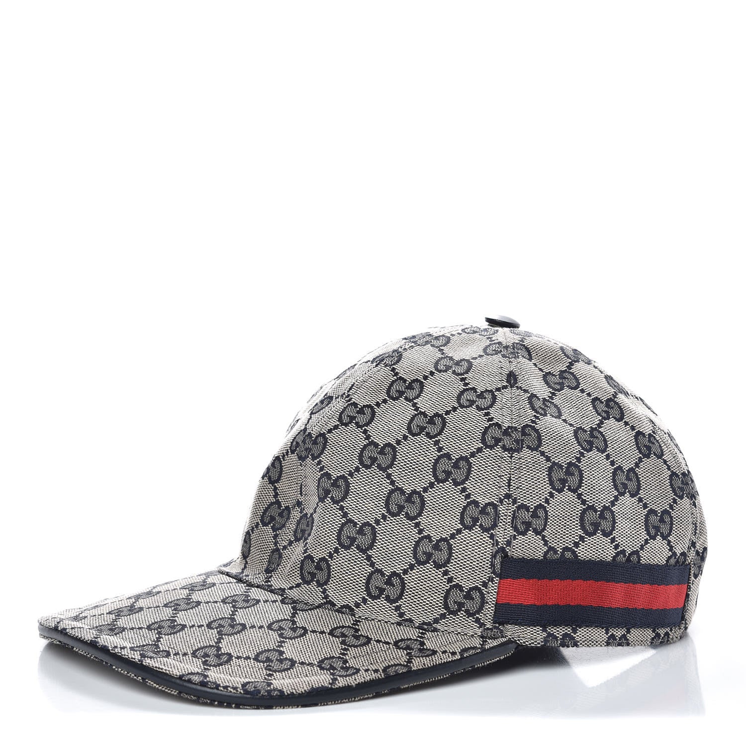 Gucci Monogram Web Baseball Hat M Beige Blue 375952