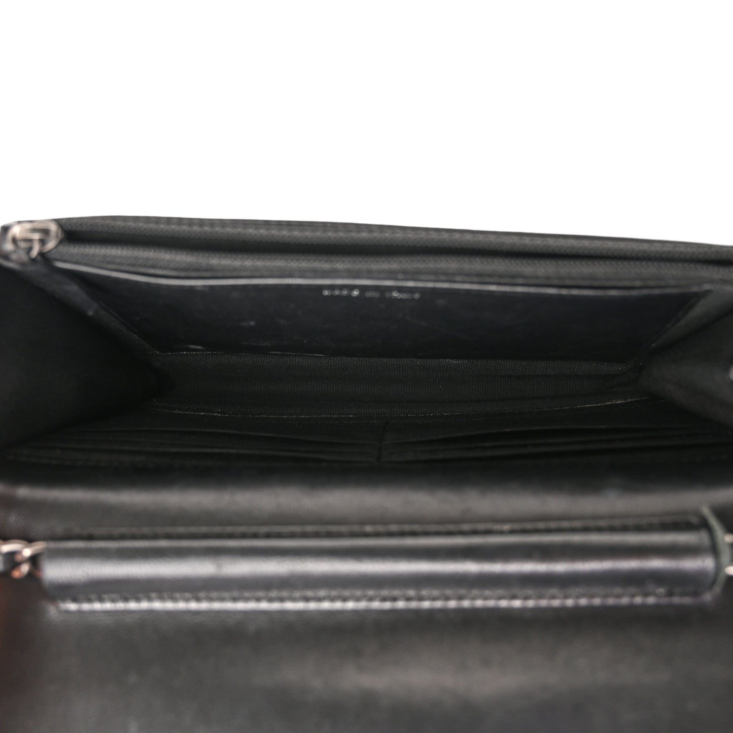 Lambskin Quilted Boy Wallet On Chain WOC Black