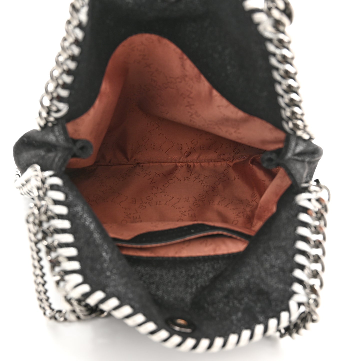 Shaggy Deer Mini Falabella Fold Over Tote Black