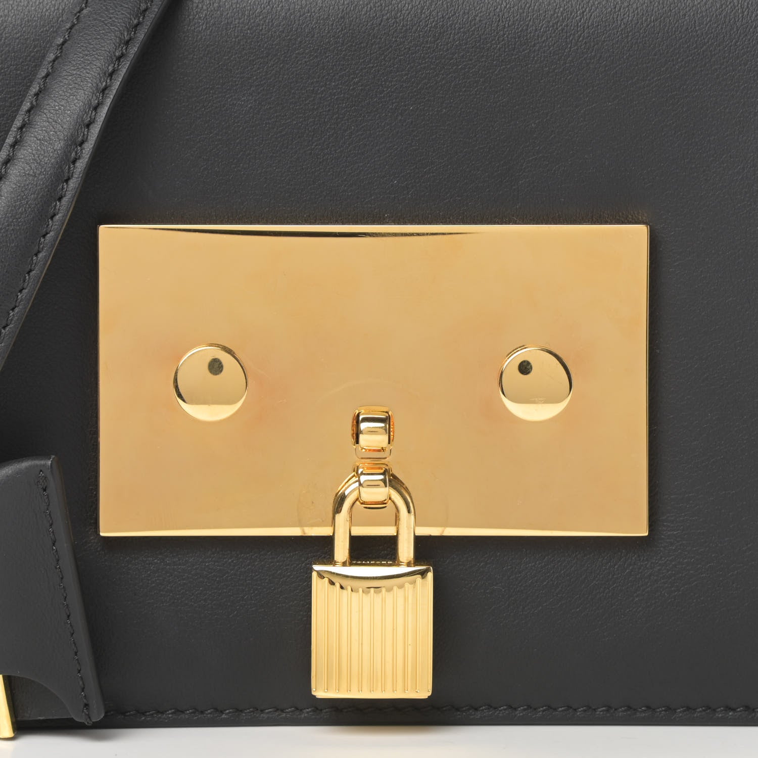 Tom Ford Calfskin Padlock Crossbody Black 7 of 14
