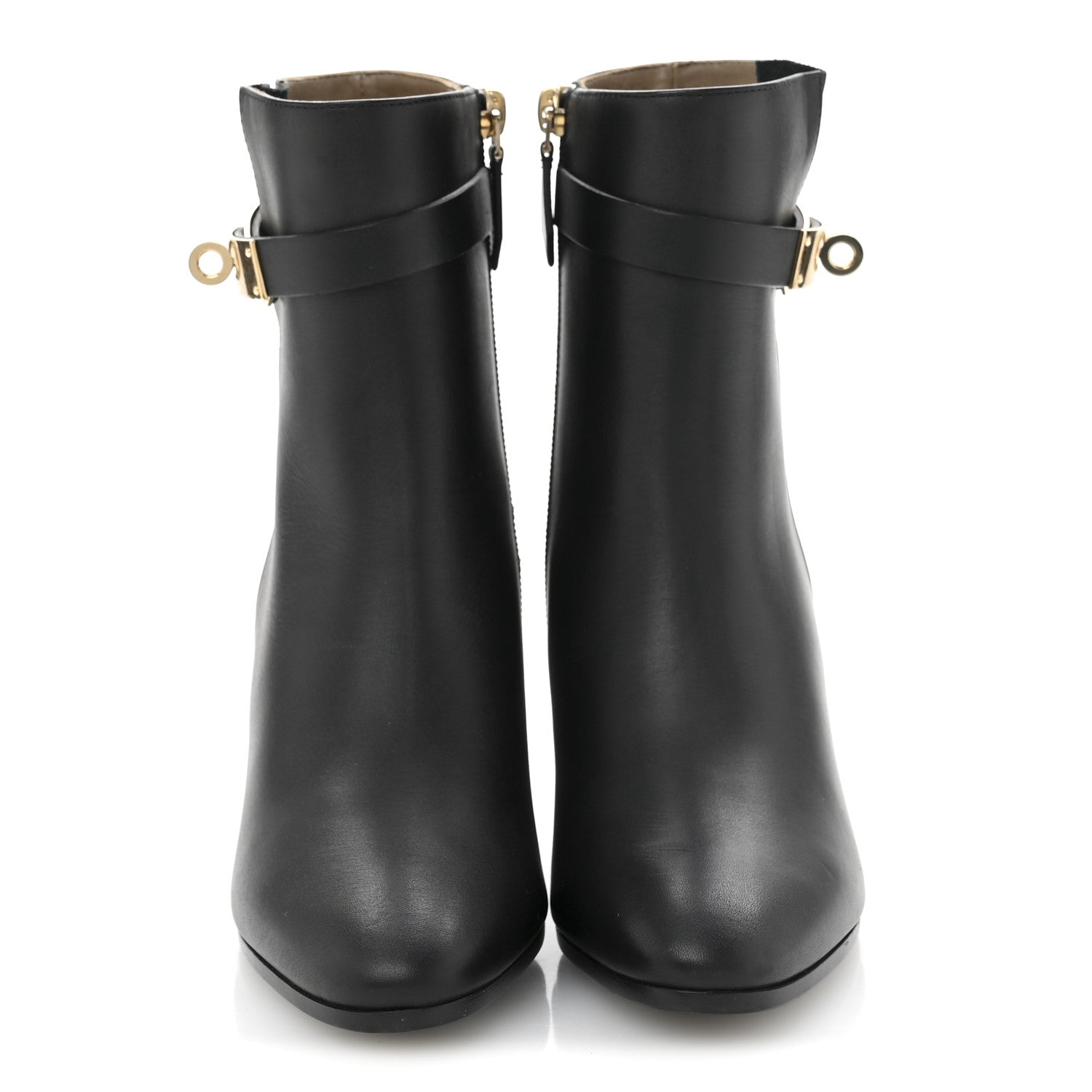 Hermes Calfskin Saint Germain Ankle Boots 35 Black 3 of 9