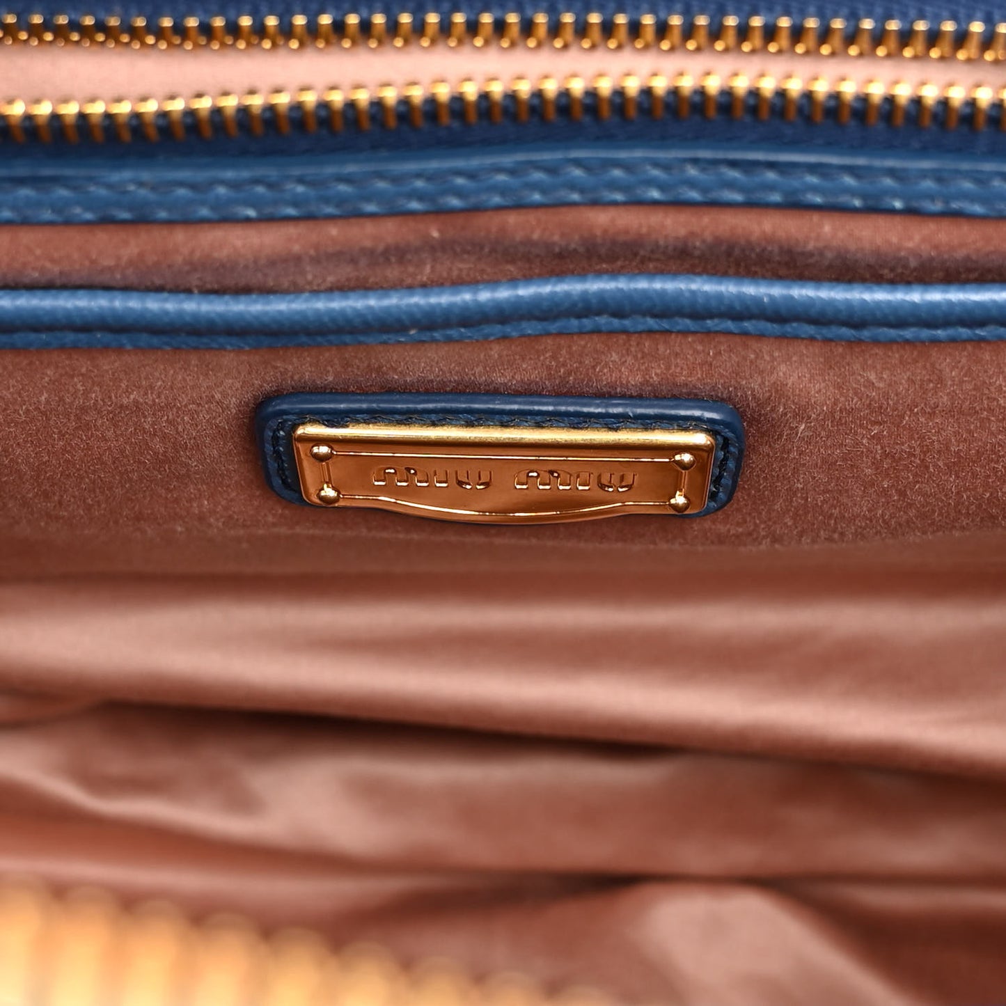 Nappa Matelasse Top Handle Bowler Cobalto