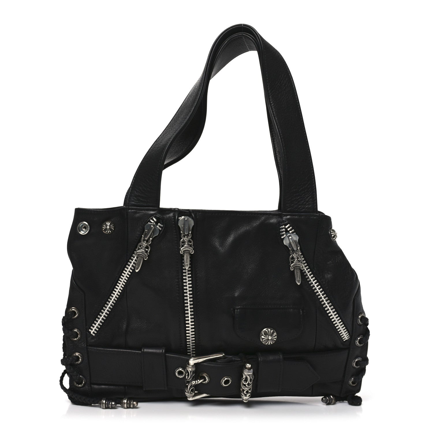 Chrome Hearts Grained Calfskin JJ Dean Tote Black 1842828