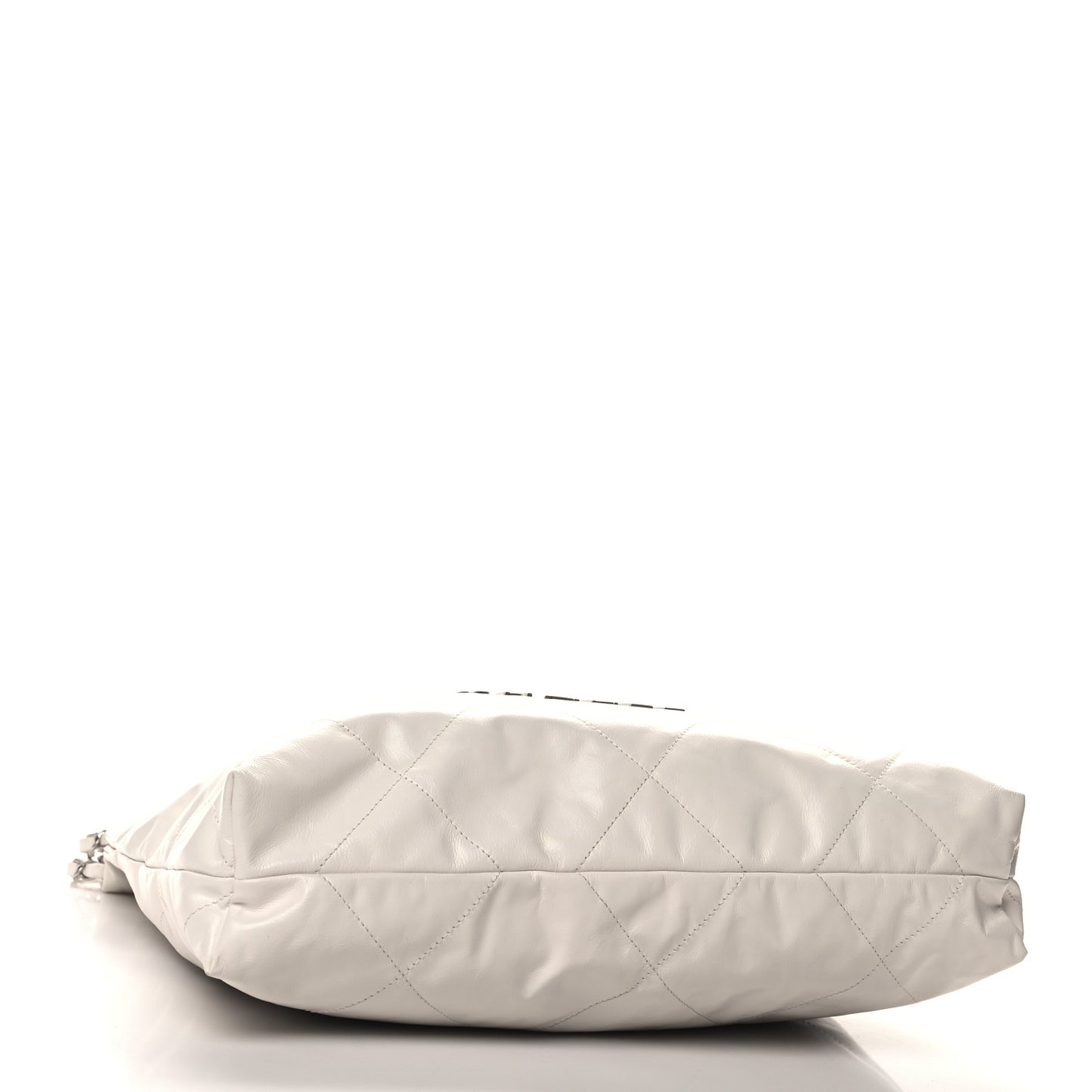 Shiny Calfskin Quilted Chanel 22 White