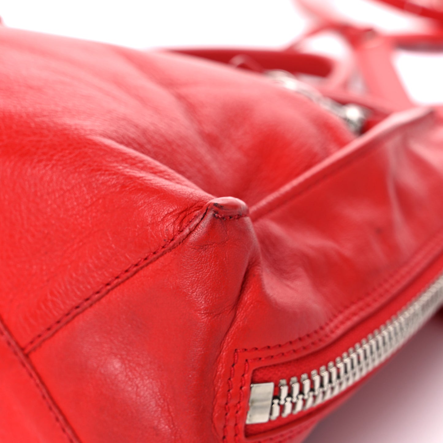 Veau Souple Papier Mini A4 Tote Rouge Cerise