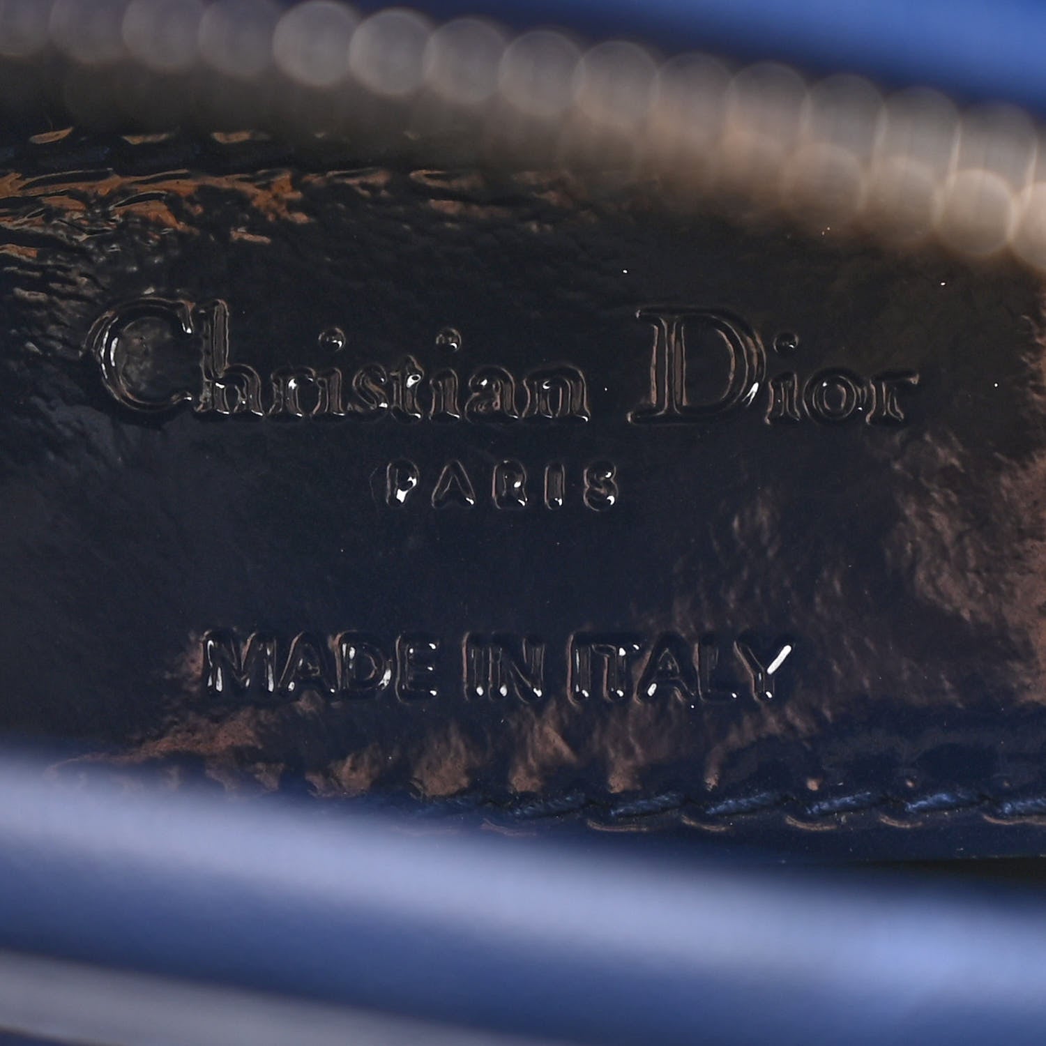 Christian Dior Patent Cannage Medium Lady Dior Blue 6 of 12