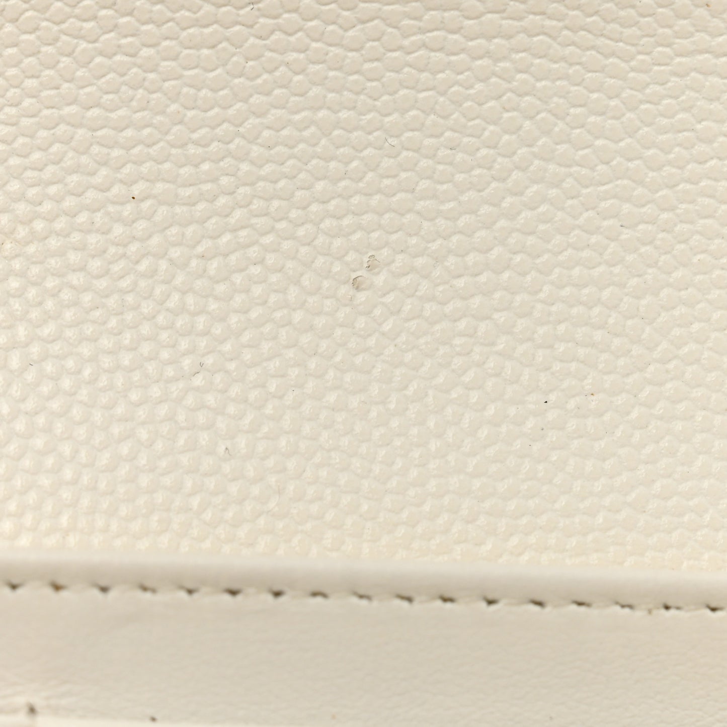 Caviar Quilted Large Gusset Flap Wallet White