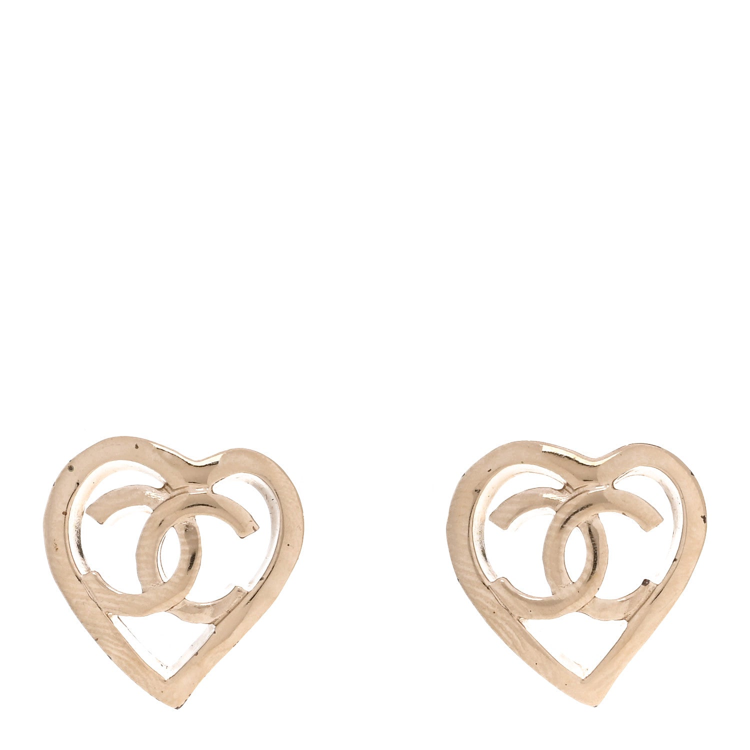 Chanel Metal CC Heart Coco In Love Earrings Gold 1846149 – FASHIONPHILE