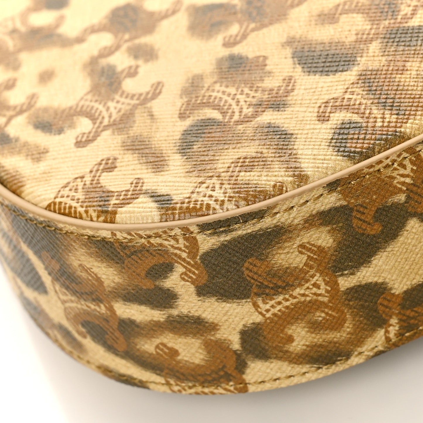 Canvas Calfskin Leopard Medium Tilly Triomphe Shoulder Bag