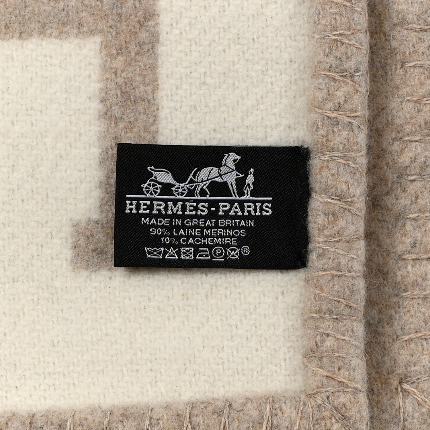 Hermes Wool Cashmere Avalon III Blanket Coco Camomille 3 of 3
