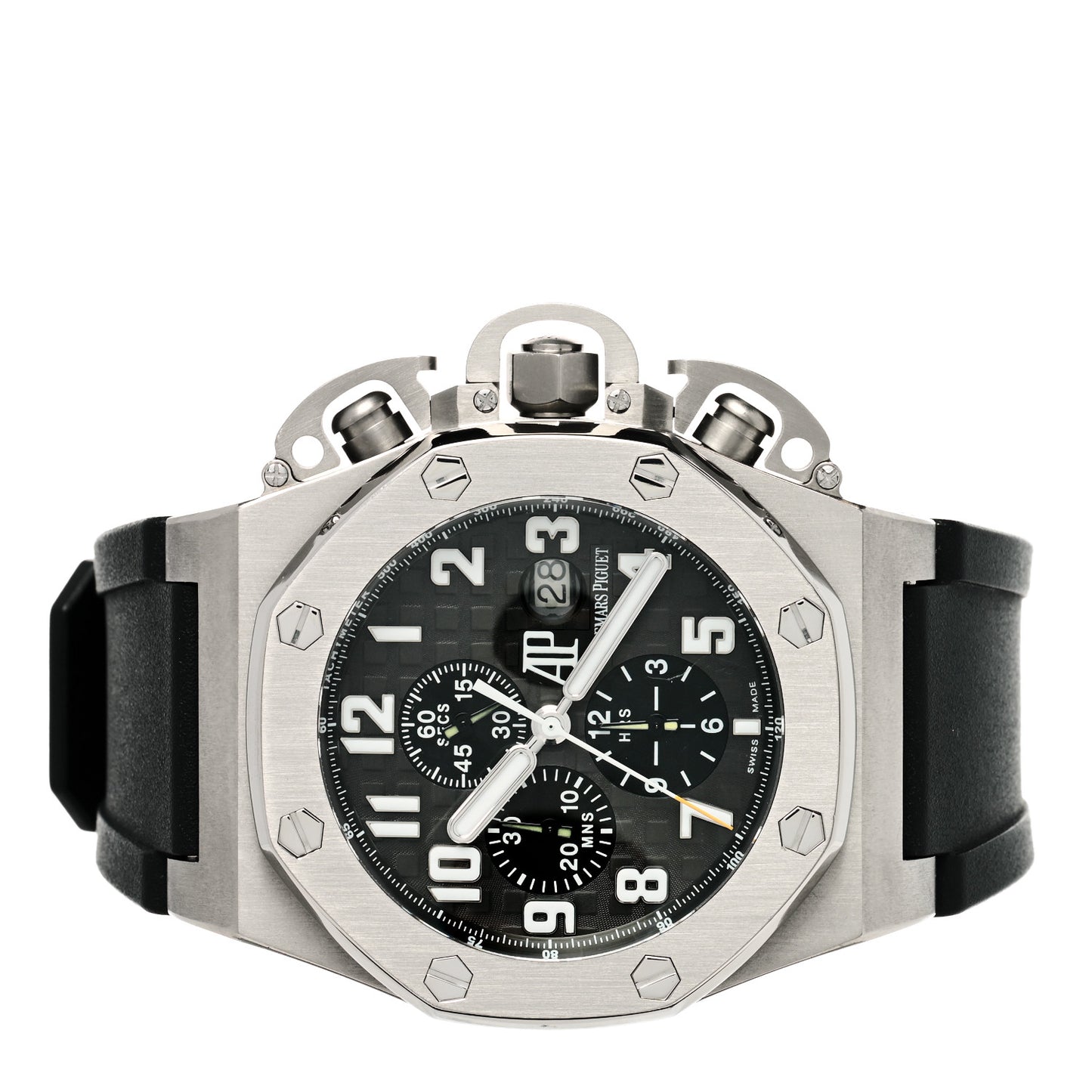 Titanium Rubber 48mm Royal Oak Offshore Terminator T3 Chronograph Automatic Watch Black 25863TI.OO.A001CU.01