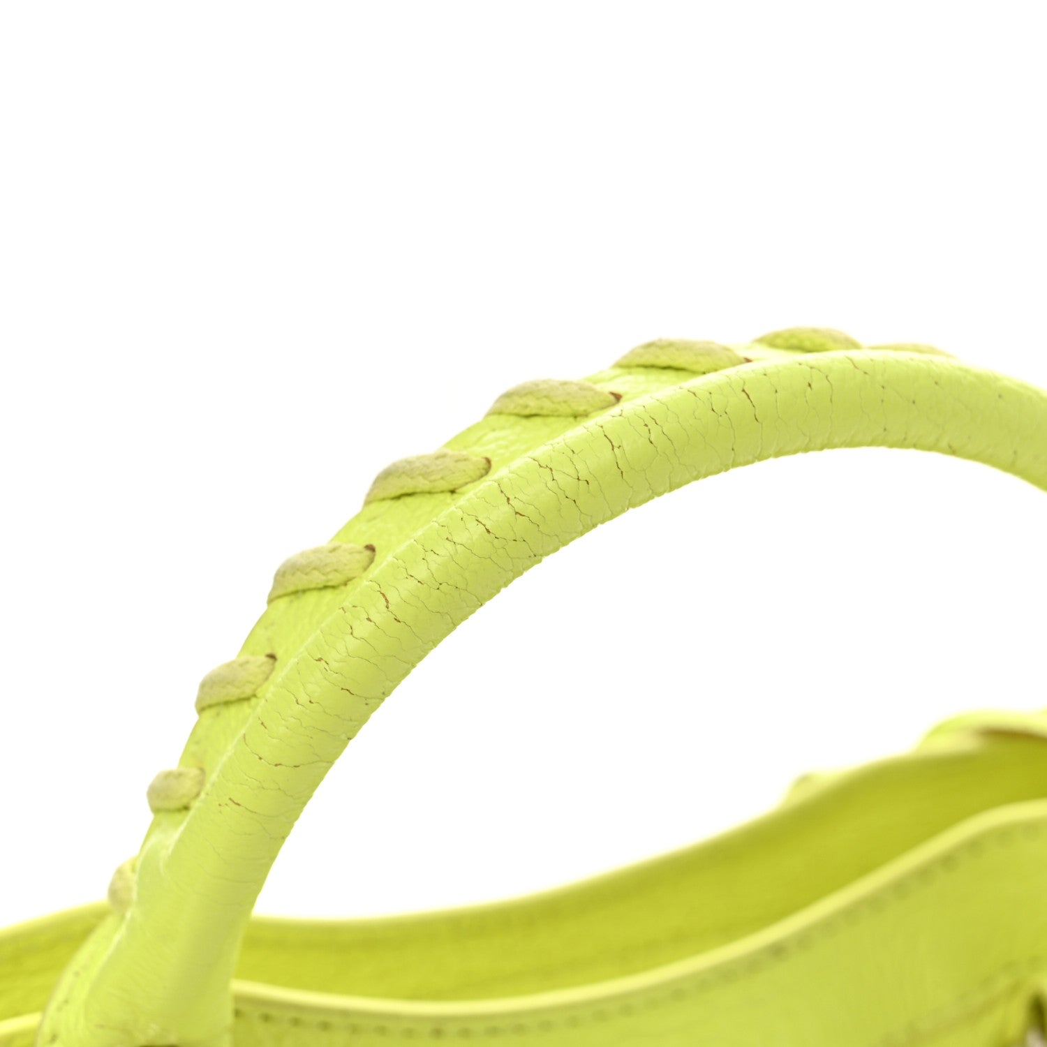 Balenciaga Chevre Silver Metallic Edge Hardware Mini City Acid Green 17 of 20