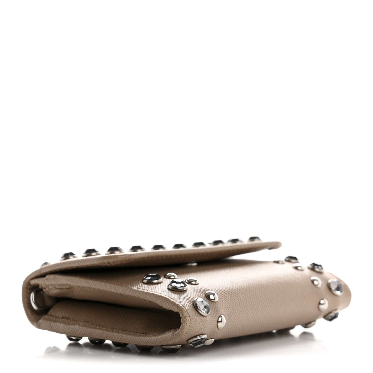 Saffiano Crystal Card Holder Cammeo