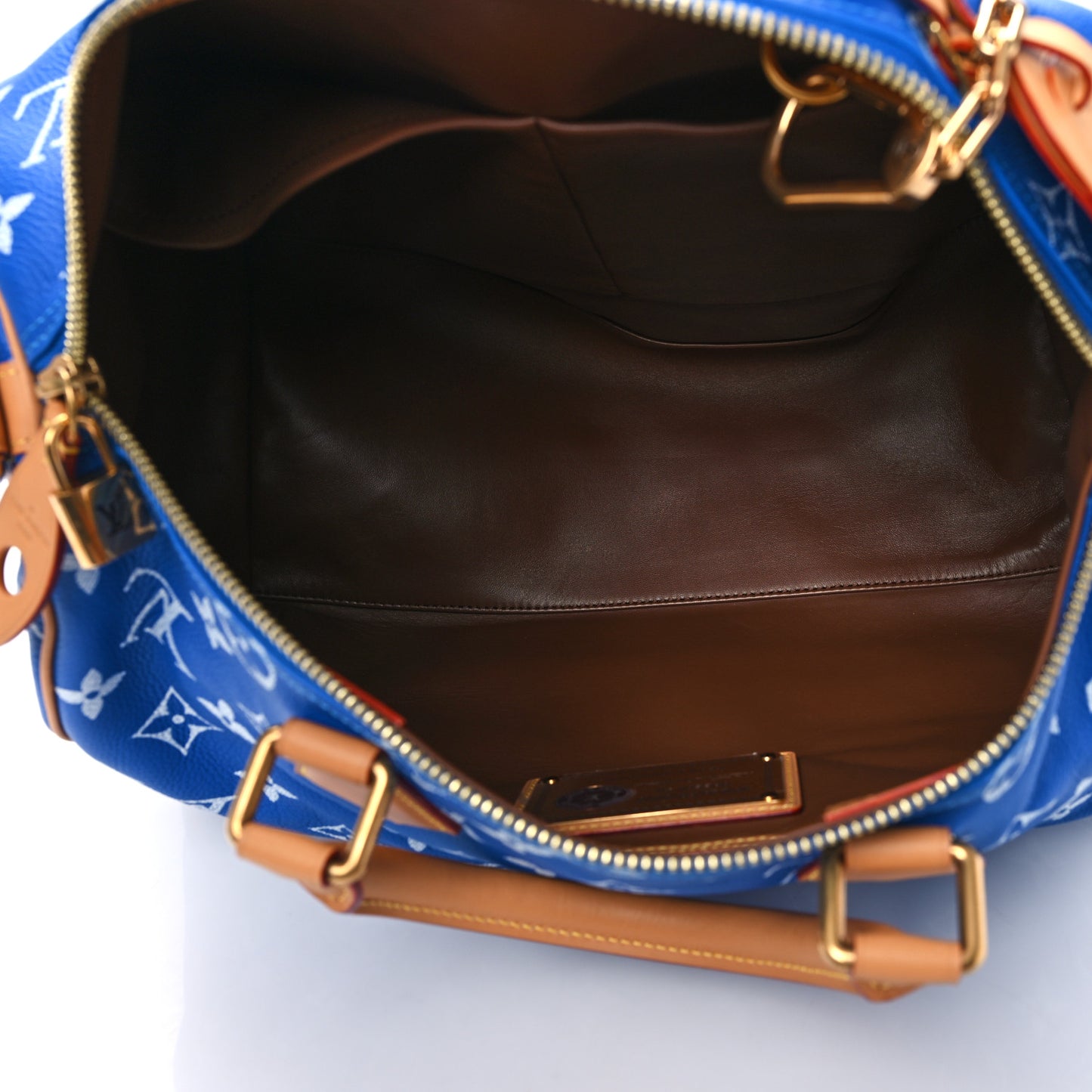 Calfskin Monogram Speedy P9 Bandouliere 40 Blue
