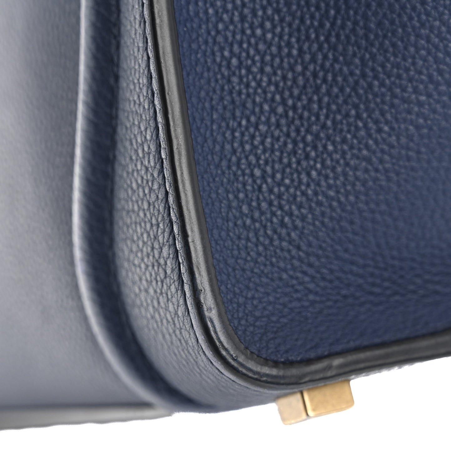 Drummed Calfskin Micro Luggage Marine